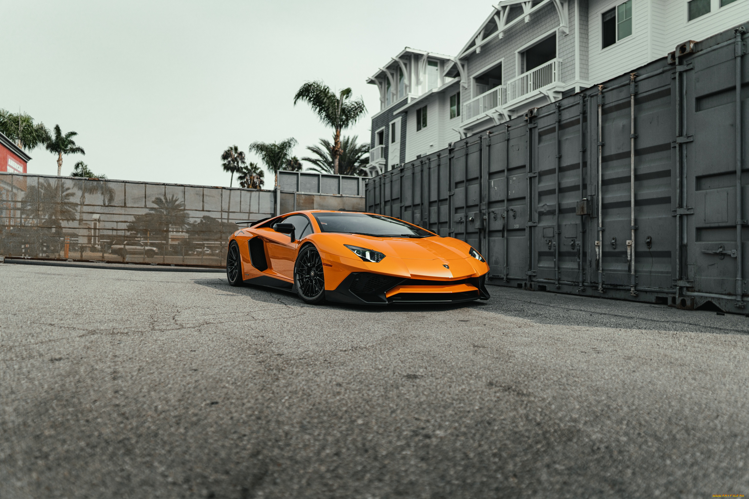 , lamborghini, orange, aventador, lp700-4